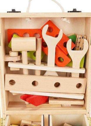 Набір дитячих інструментів дерев'яний у валізці kruzzel4 фото
