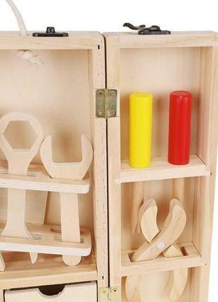 Набір дитячих інструментів дерев'яний у валізці kruzzel8 фото