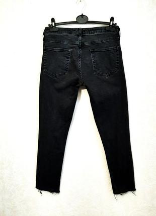 Topman (турция) узкие джинсы чёрные с дырами "скинни" женские размер 46 486 фото