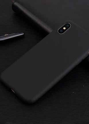 Чехол apple iphone x силикон soft touch бампер черный