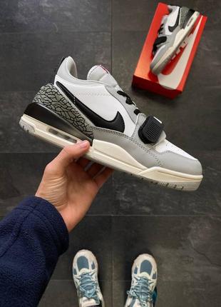 Чоловічі кросівки nike air jordan legacy 312 low сірі найк аїр джордан шкіряні весняні осінні (b)