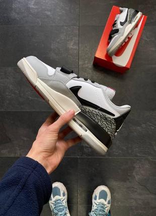 Мужские кроссовки nike air jordan legacy 312 low серые найк аир джордан кожаные весенние осенние (b)7 фото