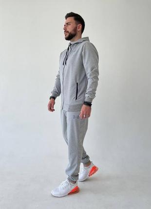 Мужской спортивный костюм under armour серый весенний осенний комплект андер армор демисезонный (b)