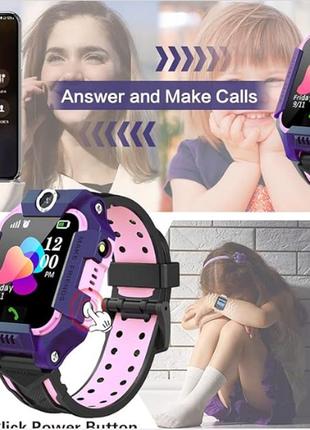 Детские умные часы, водонепроницаемые, детские часы-телефон с sos, интеллектуальный сенсорный экран2 фото