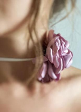 Акция читай описание трендовая объемная роза на шею цветок на шею чокер день влюбленных