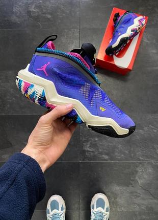 Чоловічі кросівки nike air bred why not 6 сині найк аїр джордан весняні осінні (b)