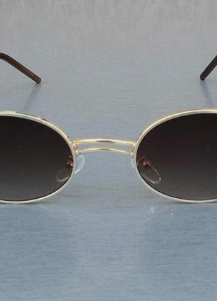 Окуляри жіночі сонцезахисні овальні брендові коричневі в золоті