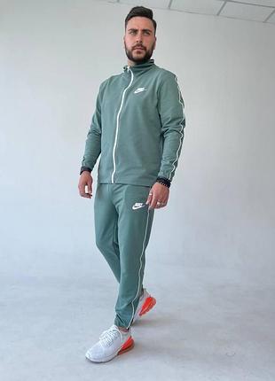 Мужской спортивный костюм nike мятный на молнии весенний осенний толстовка + штаны найк (b)