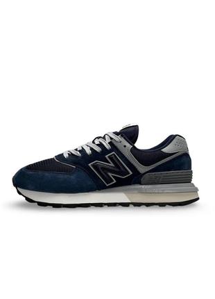 Мужские кроссовки new balance classic синие замшевые нью беланс весенние осенние (b)1 фото