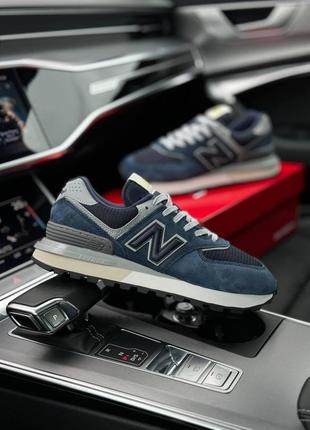 Чоловічі кросівки new balance classic сині замшеві нью беланс весняні осінні (b)5 фото