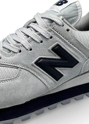 Мужские кроссовки new balance classic серые замшевые нью беланс весенние осенние (b)2 фото