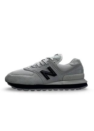 Мужские кроссовки new balance classic серые замшевые нью беланс весенние осенние (b)1 фото