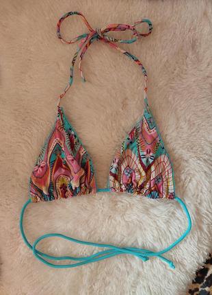 Ліф блакитний верх від купальника на зав'язках hunkemoller,розмір m