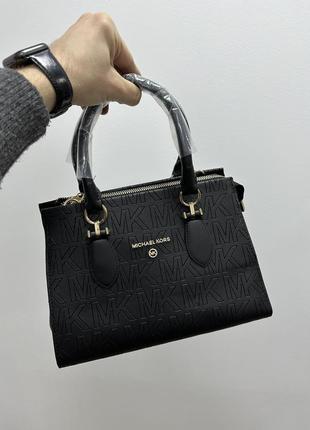 Стильна жіноча сумочка  michael kors marilyn large logo black mk 27 х 19 х 10 см