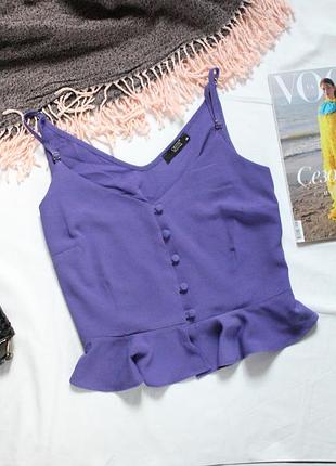 Фіолетова майка на бретелях quzu 36 розмір