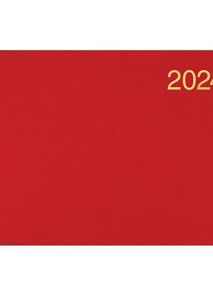 Щотижневик кишеньковий датований 2024 рік, а6 формату, червоний, 144 аркуши brunnen miradur
