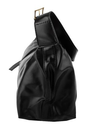 Сумка-багет женская из кожзама черная valiria fashion 5detaa7168-24 фото