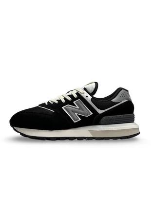 Мужские кроссовки new balance classic черные замшевые нью беланс весенние осенние (b)