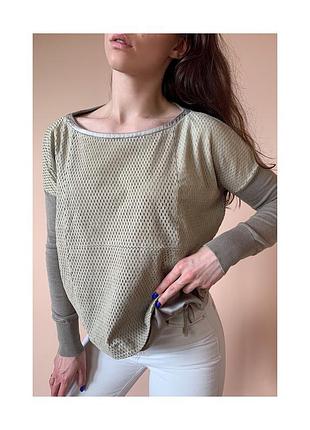 Fabiana filippi дизайнерская блуза кофта кожа шелк италия