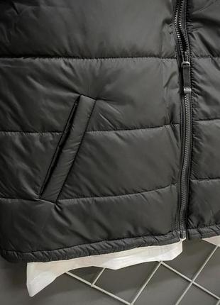 Чоловіча жилетка adidas чорна без капюшона з плащівки безрукавка адідас весняна осіння (b)3 фото