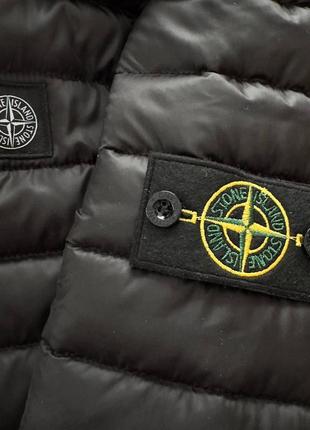 Чоловіча куртка stone island чорна демісезонна стон айленд плащівка весняна осіння (b)5 фото