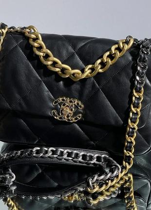 Chanel 19 handbag black 30 х 20 х 8 см1 фото