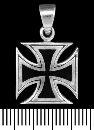 Кулон хрест тамплієрів, маленький (срібло, 925 проба) (sp-182)