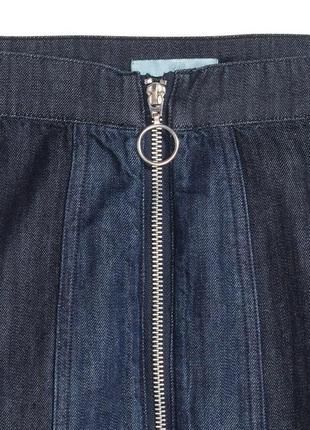 Джинсовая юбка на молнии h&m,40/l3 фото