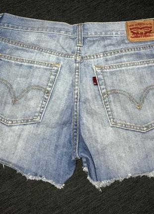 Шорты джинсовые с высокой талией  levi’s (оригинал)3 фото