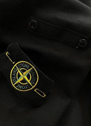 Мужской свитшот stone island черный весенний осенний мужская кофта без капюшона стон айленд с патчем (b)4 фото