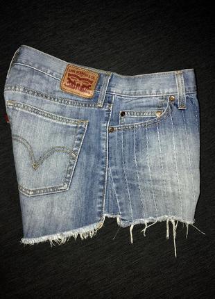 Шорты джинсовые с высокой талией  levi’s (оригинал)4 фото