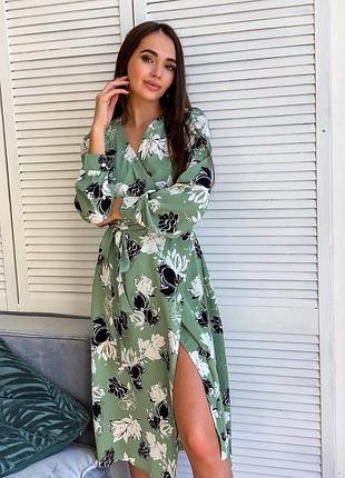 Плаття літнє ошатне на запах довге