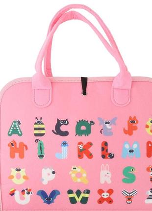 Развивающая сумочка lesko 5462 pink бизиборд монтессори-игрушка для малышей развивающая моторику и сенсорику4 фото