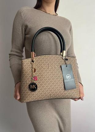 Женская сумка из эко-кожи michael kors молодежная, брендовая сумка шопер через плечо5 фото