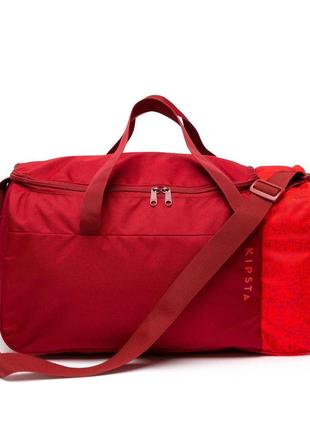 Спортивна сумка для командних видів спорту kipsta essential 35л 49 x 26 x 25 см червоний6 фото