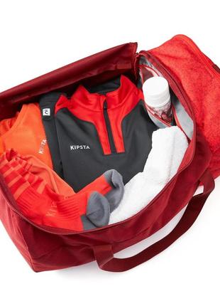 Спортивна сумка для командних видів спорту kipsta essential 35л 49 x 26 x 25 см червоний5 фото