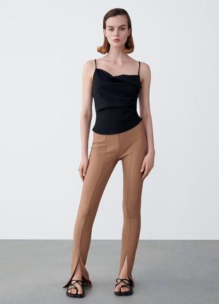 Трикотажные брендовые высокой посадки женские брюки7 фото