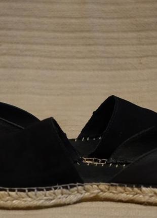 Отличные комбинированные черные кожаные эспадрильи pieces даниия 37 р.( 23 см.)6 фото