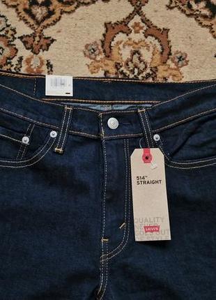Брендові фірмові стрейчеві джинси levi's 514 waterless,оригінал із сша,нові з бірками, розмір 33-34/32.6 фото