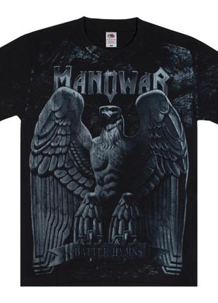 Футболка full print manowar "battle hymns" (black t-shirt) (eu-p), розмір l