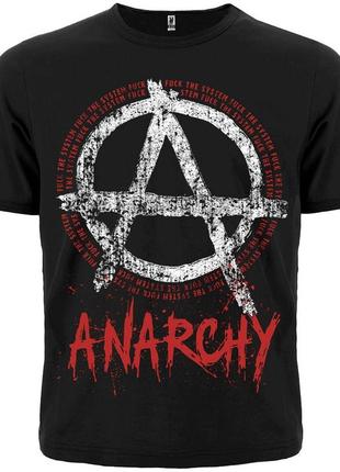 Футболка anarchy "fuck the system", размер l