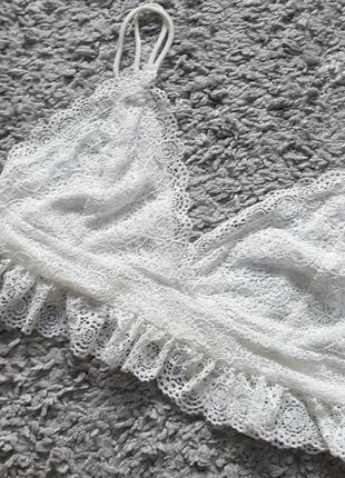 Оригинал.эффектный, кружевной бюстик-бандо-топ-бра размер-л bershka night out