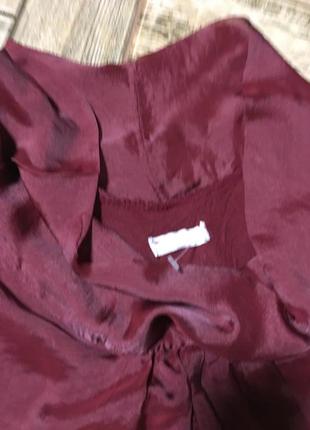 Воздушная шёлковая блуза цвета марсала,италия2 фото