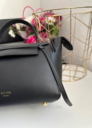 Женская сумка celine micro belt bag in grained calfskin5 фото