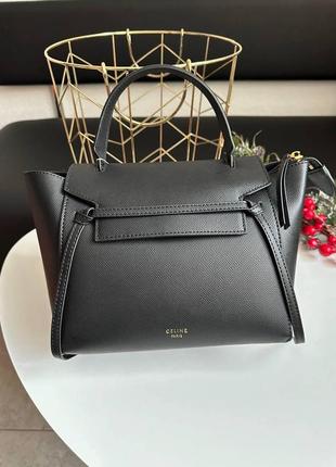 Женская сумка celine micro belt bag in grained calfskin9 фото