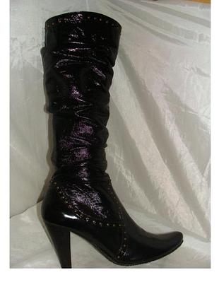 Чобітки демісезонні шкіряні натуральна шкіра весняні - розпродаж 40 р