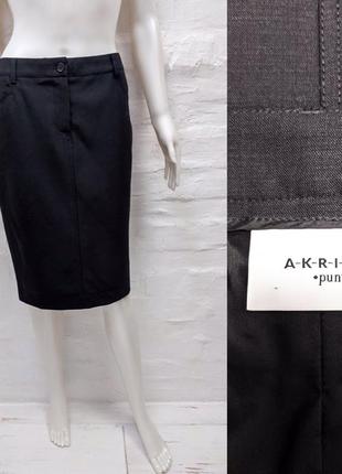 Akris punto элегантная лаконичная юбка из гладкой пдотной шерсти1 фото