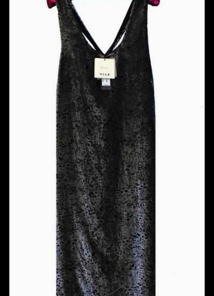 Красиве оксамитове плаття, сарафан р. 44/46 vila clothes4 фото