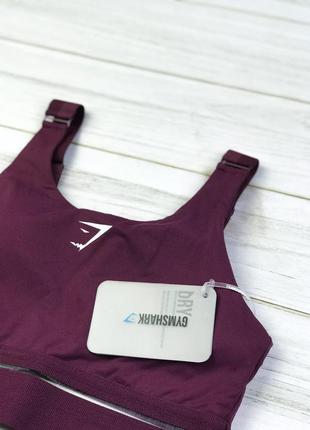 Спортивный комплект gymshark embody bra цвета марсала5 фото