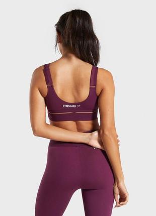 Спортивный комплект gymshark embody bra цвета марсала2 фото